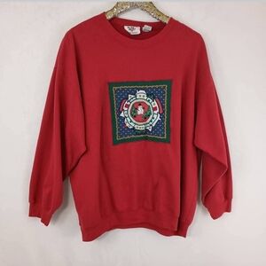 Vintage 90s Nutcracker Women's Plus Size Red Christmas Snowman Sweater Size 24W